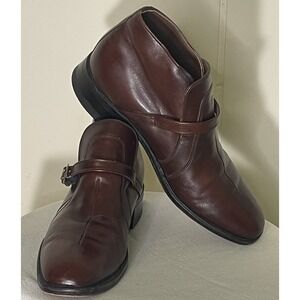 Freeman Free-Flex‎ Mens Size 9 D Brown Dress Shoes  Leather Outsole